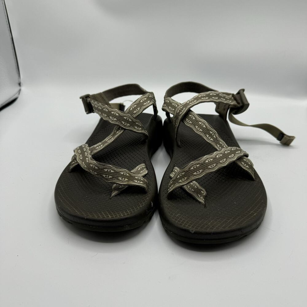 Chaco Z2 Classic Sandals Womens 10 Black White Gray Geometric Strap Toe Loop - Picture 5 of 8
